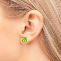 Classic Princess Cut Stud Earrings