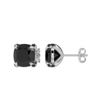 Hidden Stone Cushion Stud Earrings