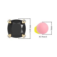 Hidden Stone Cushion Stud Earrings