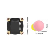Hidden Stone Cushion Stud Earrings