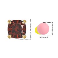 Hidden Stone Cushion Stud Earrings