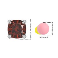 Hidden Stone Cushion Stud Earrings