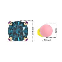 Hidden Stone Cushion Stud Earrings