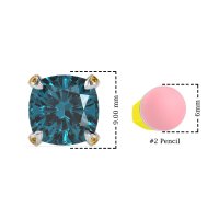 Hidden Stone Cushion Stud Earrings