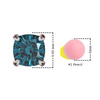 Hidden Stone Cushion Stud Earrings
