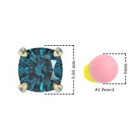 Hidden Stone Cushion Stud Earrings