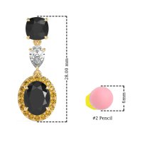 Three-Stone Dangle Halo Earrings