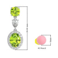 Three-Stone Dangle Halo Earrings