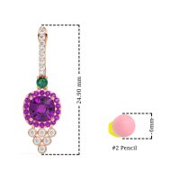 Art-Deco Dangling Halo Earrings