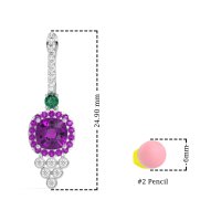 Art-Deco Dangling Halo Earrings