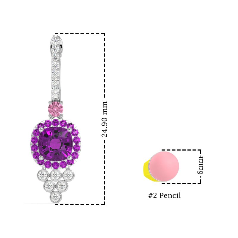Art-Deco Dangling Halo Earrings