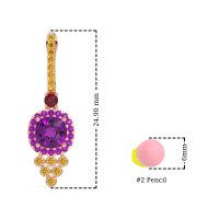 Art-Deco Dangling Halo Earrings