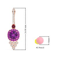 Art-Deco Dangling Halo Earrings