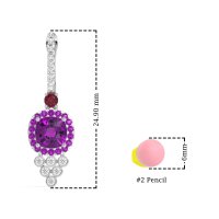 Art-Deco Dangling Halo Earrings