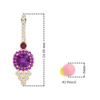 Art-Deco Dangling Halo Earrings