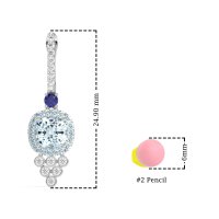 Art-Deco Dangling Halo Earrings