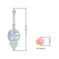 Art-Deco Dangling Halo Earrings