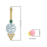 Art-Deco Dangling Halo Earrings