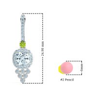 Art-Deco Dangling Halo Earrings