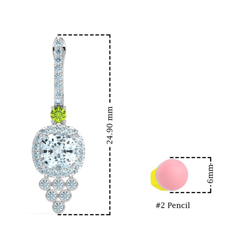 Art-Deco Dangling Halo Earrings