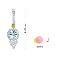 Art-Deco Dangling Halo Earrings