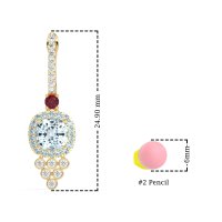 Art-Deco Dangling Halo Earrings