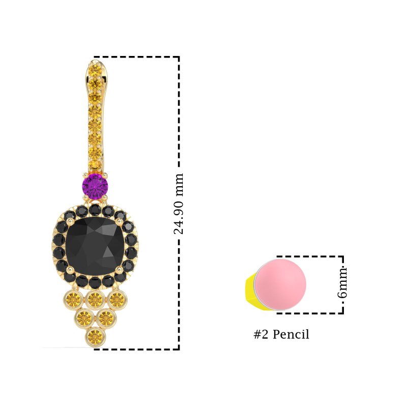 Art-Deco Dangling Halo Earrings