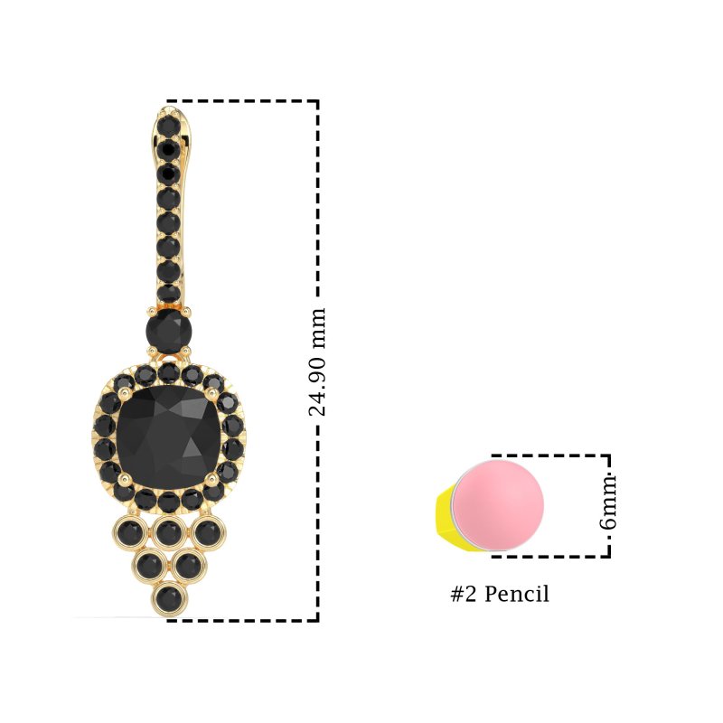 Art-Deco Dangling Halo Earrings