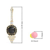 Art-Deco Dangling Halo Earrings