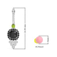 Art-Deco Dangling Halo Earrings