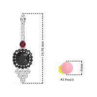 Art-Deco Dangling Halo Earrings