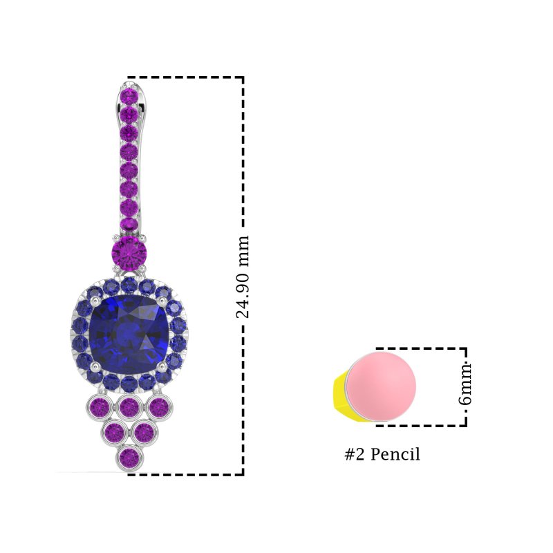 Art-Deco Dangling Halo Earrings