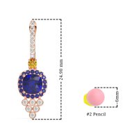 Art-Deco Dangling Halo Earrings