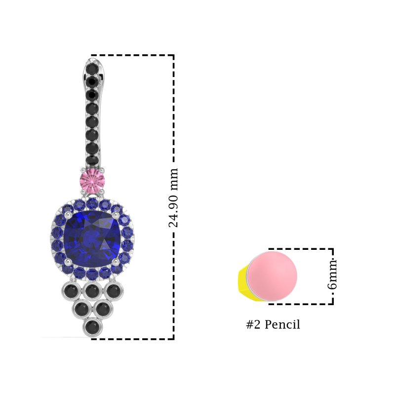 Art-Deco Dangling Halo Earrings