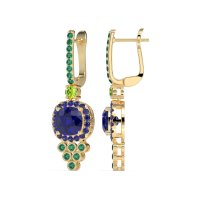 Art-Deco Dangling Halo Earrings