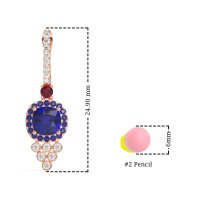 Art-Deco Dangling Halo Earrings