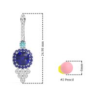 Art-Deco Dangling Halo Earrings