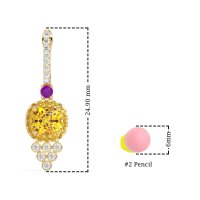 Art-Deco Dangling Halo Earrings
