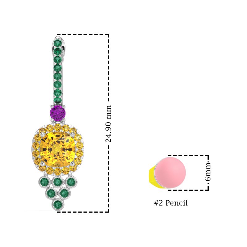 Art-Deco Dangling Halo Earrings