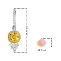 Art-Deco Dangling Halo Earrings