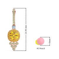 Art-Deco Dangling Halo Earrings