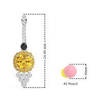 Art-Deco Dangling Halo Earrings