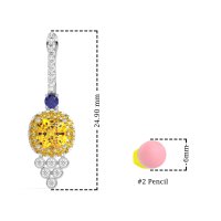 Art-Deco Dangling Halo Earrings