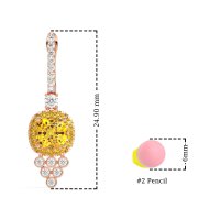 Art-Deco Dangling Halo Earrings