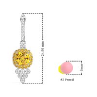 Art-Deco Dangling Halo Earrings