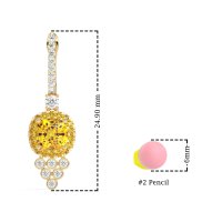 Art-Deco Dangling Halo Earrings