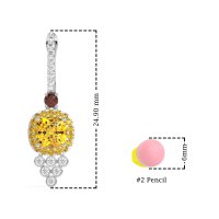 Art-Deco Dangling Halo Earrings