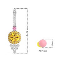 Art-Deco Dangling Halo Earrings