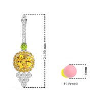 Art-Deco Dangling Halo Earrings