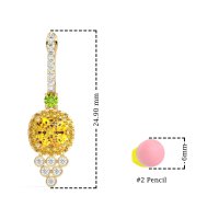 Art-Deco Dangling Halo Earrings